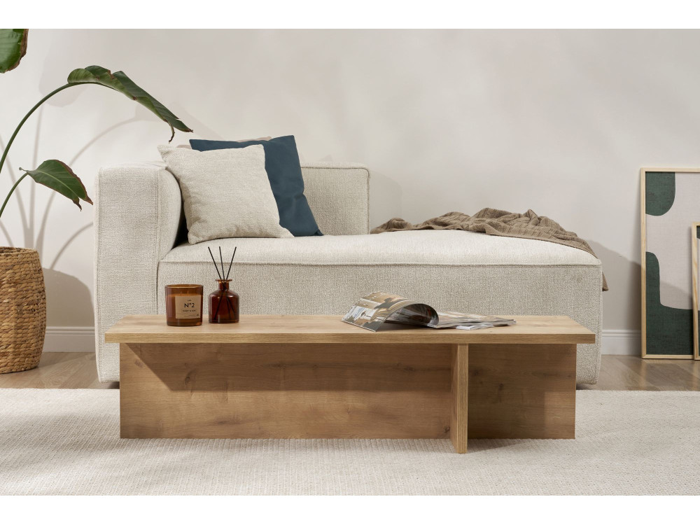 Couchtisch „Harbor“ aus Holz – 120 x 45 x 30 cm – Saphir-Eiche