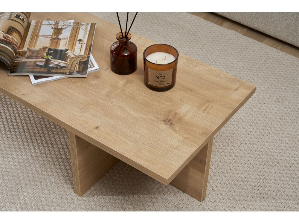 Couchtisch „Harbor“ aus Holz – 120 x 45 x 30 cm – Saphir-Eiche