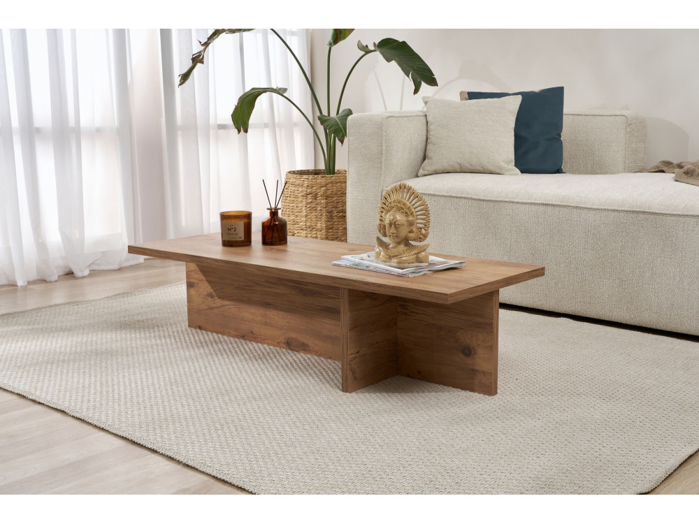 Couchtisch „Harbor“ aus Holz – 120 x 45 x 30 cm – Atlantische Kiefer
