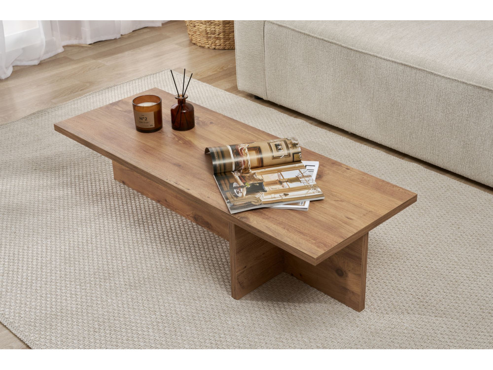 Couchtisch „Harbor“ aus Holz – 120 x 45 x 30 cm – Atlantische Kiefer