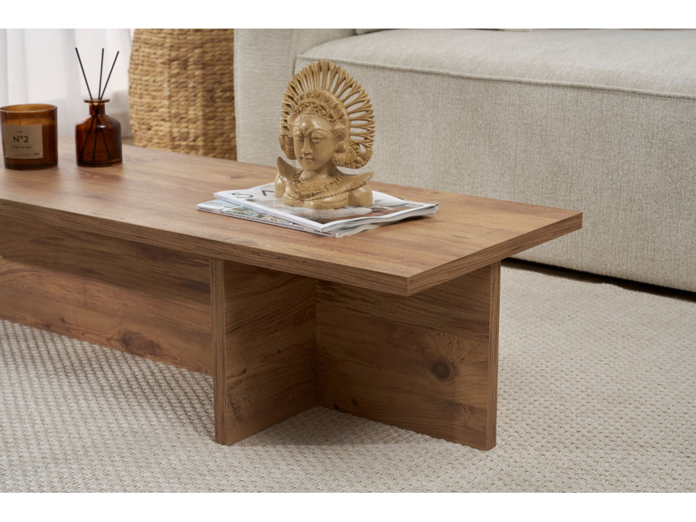 Couchtisch „Harbor“ aus Holz – 120 x 45 x 30 cm – Atlantische Kiefer