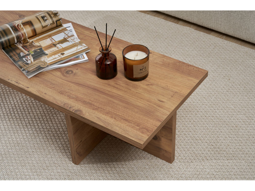 Couchtisch „Harbor“ aus Holz – 120 x 45 x 30 cm – Atlantische Kiefer