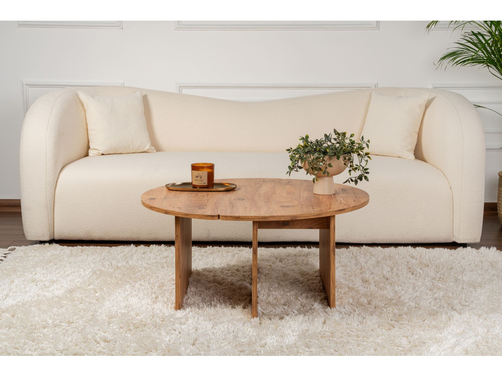 Couchtisch aus Holz "Moira" 90 x 90 x 41 cm - Atlantische Kiefer