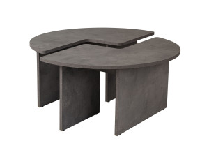 Couchtisch aus Holz "Moira" 90 x 90 x 41 cm - Betongrau