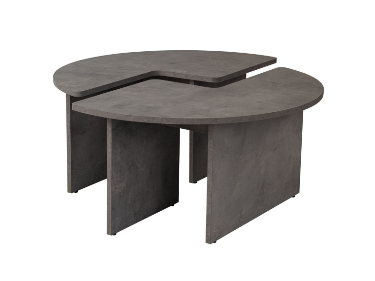 Couchtisch aus Holz "Moira" 90 x 90 x 41 cm - Betongrau