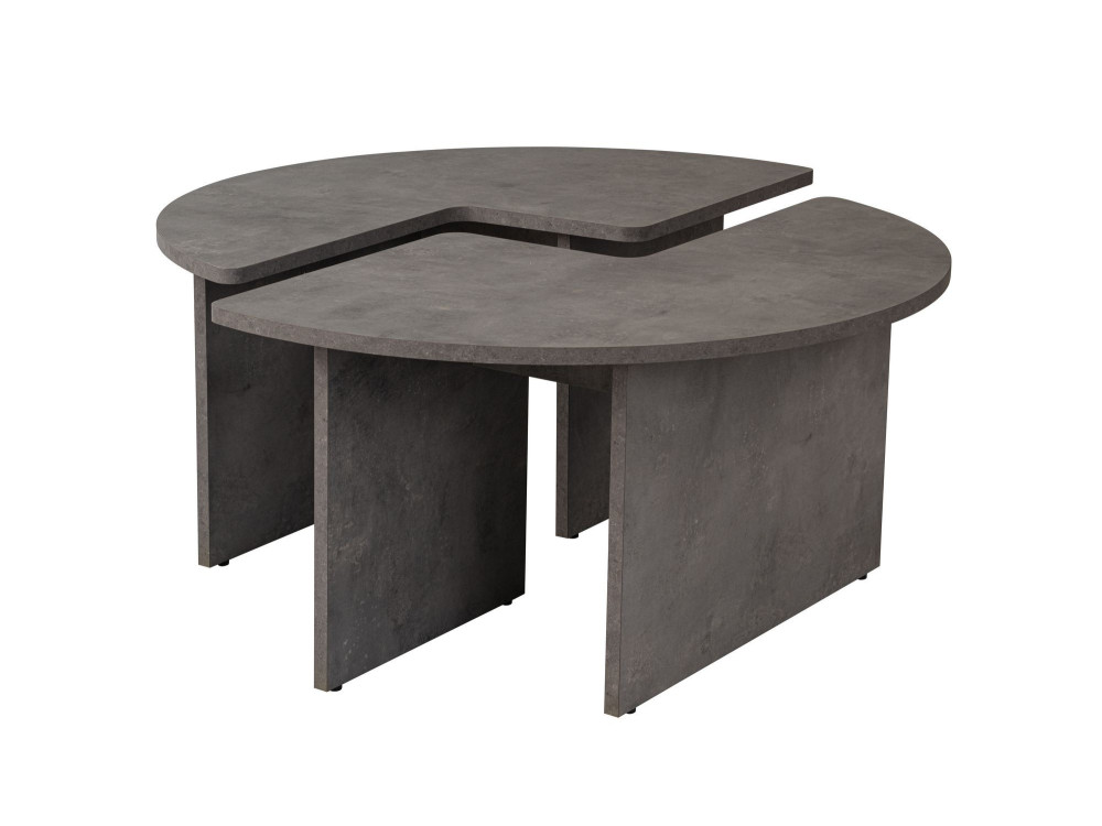 Couchtisch aus Holz "Moira" 90 x 90 x 41 cm - Betongrau