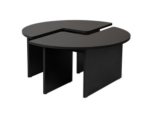 Couchtisch aus Holz "Moira" 90 x 90 x 41 cm - Schwarzes Holz