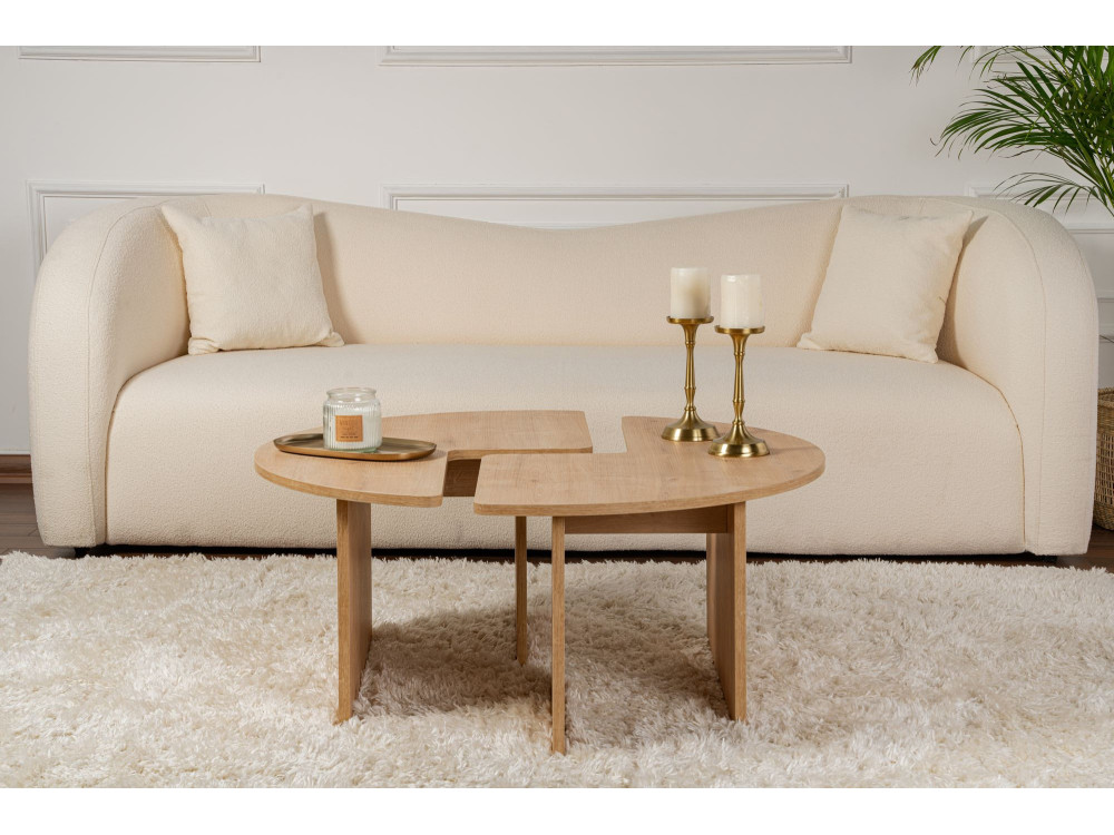 Couchtisch aus Holz "Moira" 90 x 90 x 41 cm - Eiche