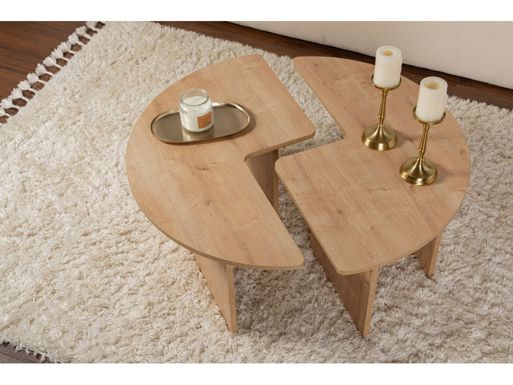 Couchtisch aus Holz "Moira" 90 x 90 x 41 cm - Eiche