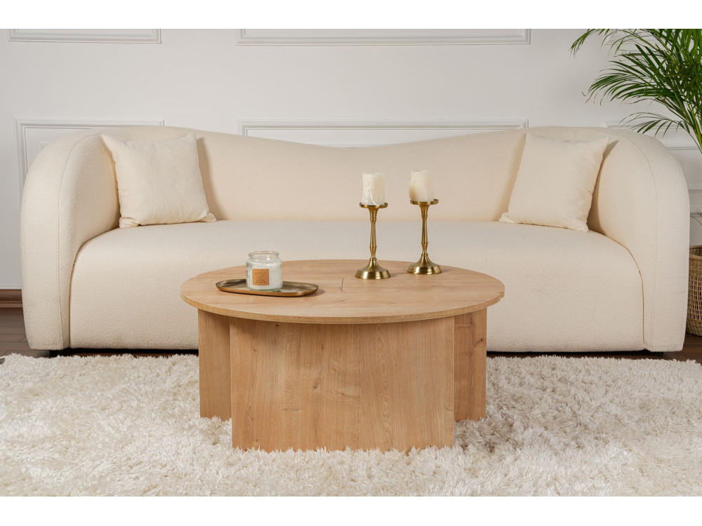 Couchtisch aus Holz "Moira" 90 x 90 x 41 cm - Eiche