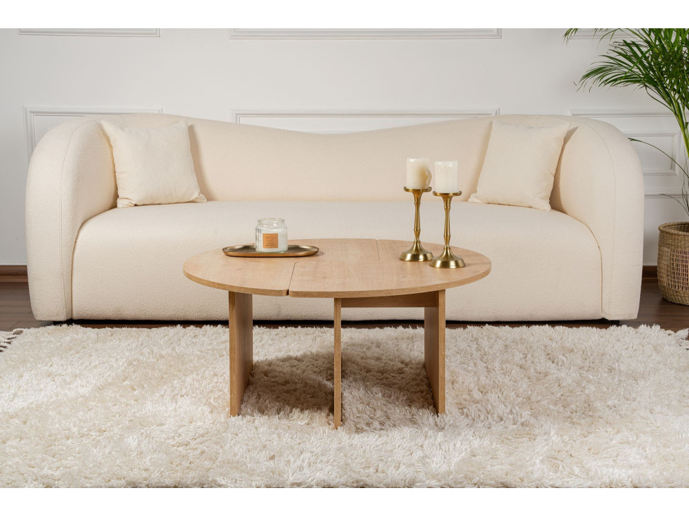 Couchtisch aus Holz "Moira" 90 x 90 x 41 cm - Eiche