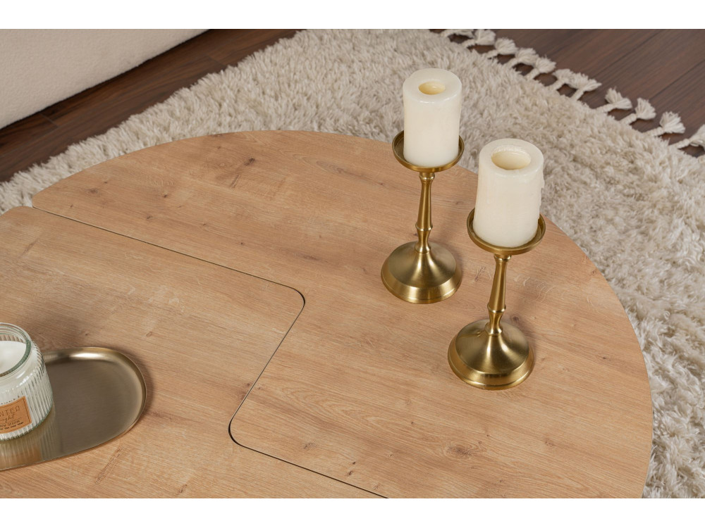 Couchtisch aus Holz "Moira" 90 x 90 x 41 cm - Eiche