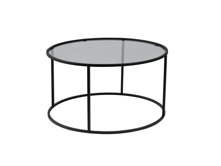 Couchtisch aus Metall „Aurum” – 80 x 80 x 43 cm – Schwarzgrau
