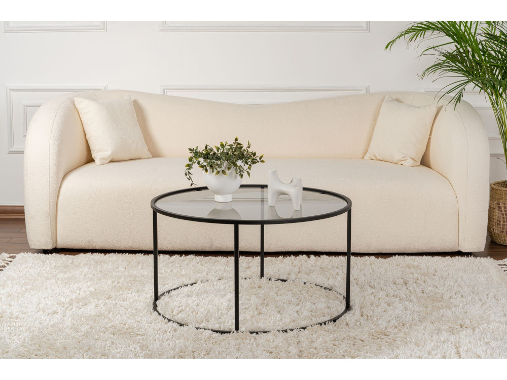 Couchtisch aus Metall „Aurum” – 80 x 80 x 43 cm – Schwarzgrau