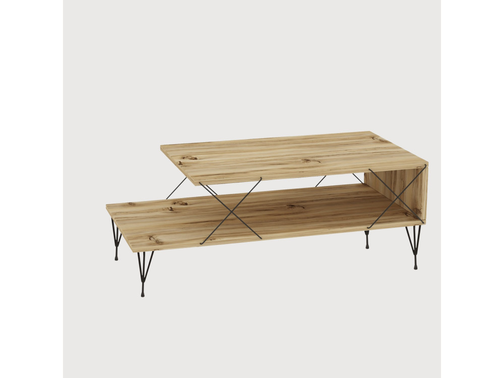 Couchtisch aus Holz "Loire" - 100 x 50 x 40 cm - Braun