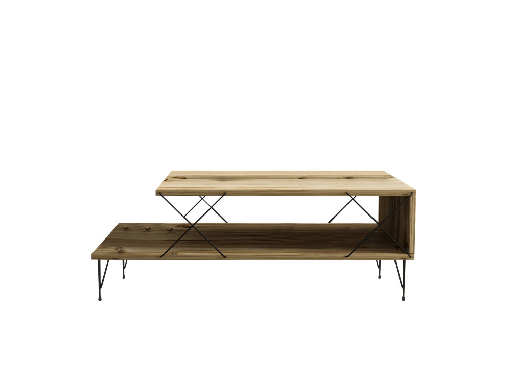 Couchtisch aus Holz "Loire" - 100 x 50 x 40 cm - Braun