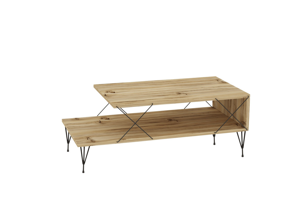 Couchtisch aus Holz "Loire" - 100 x 50 x 40 cm - Braun