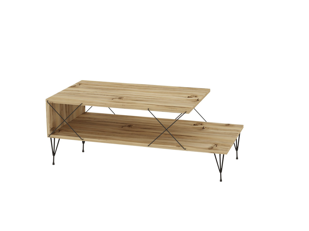 Couchtisch aus Holz "Loire" - 100 x 50 x 40 cm - Braun