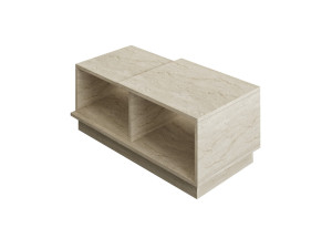 Couchtisch aus Holz "Consept" - 90 x 45 x 36 cm - Travertin
