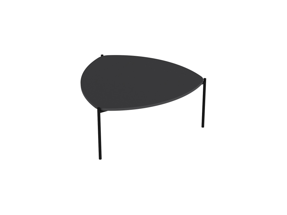 Couchtisch aus Holz "Lenny" - 90 x 89 x 40 cm - Anthrazit