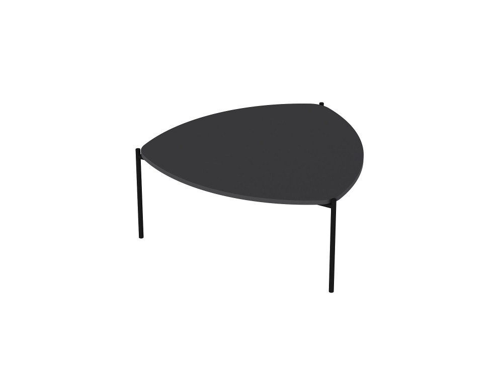 Couchtisch aus Holz "Lenny" - 90 x 89 x 40 cm - Anthrazit