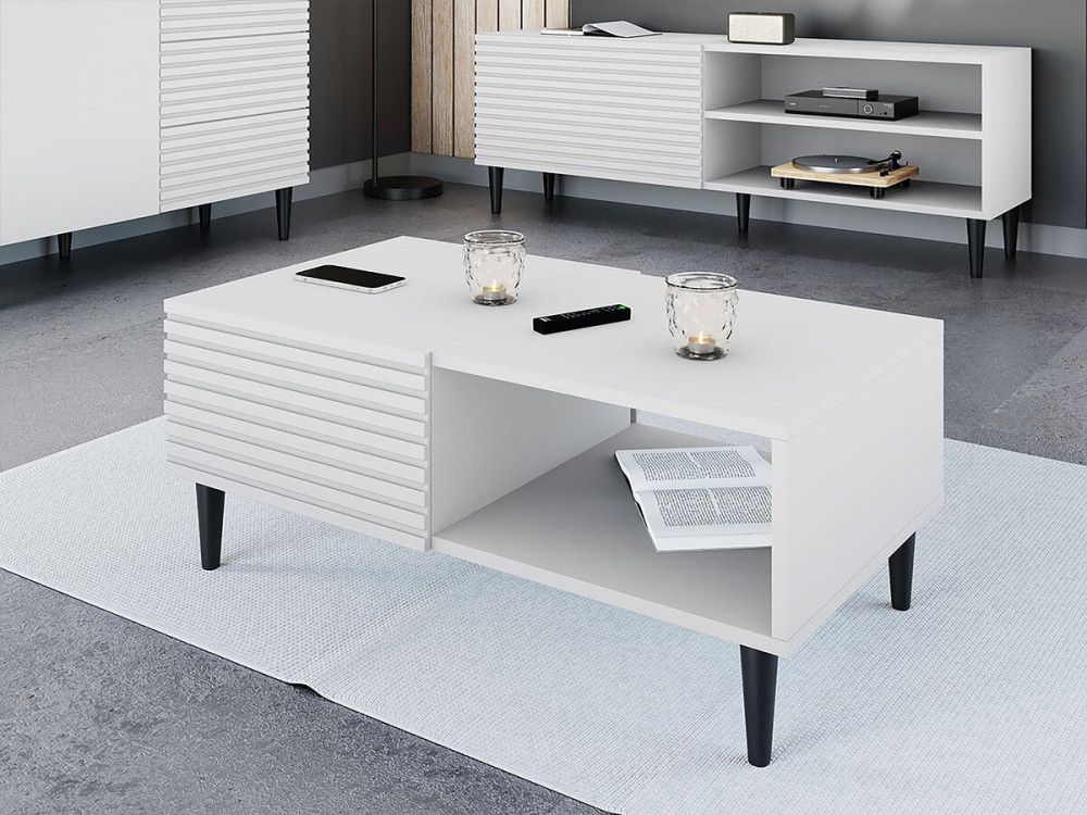Couchtisch "Nakomo " - 100 x 41 x 52 cm - Weiß