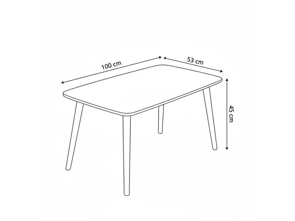 Couchtisch aus Holz "Luci" 100 x 53 x 45 cm - Weiß