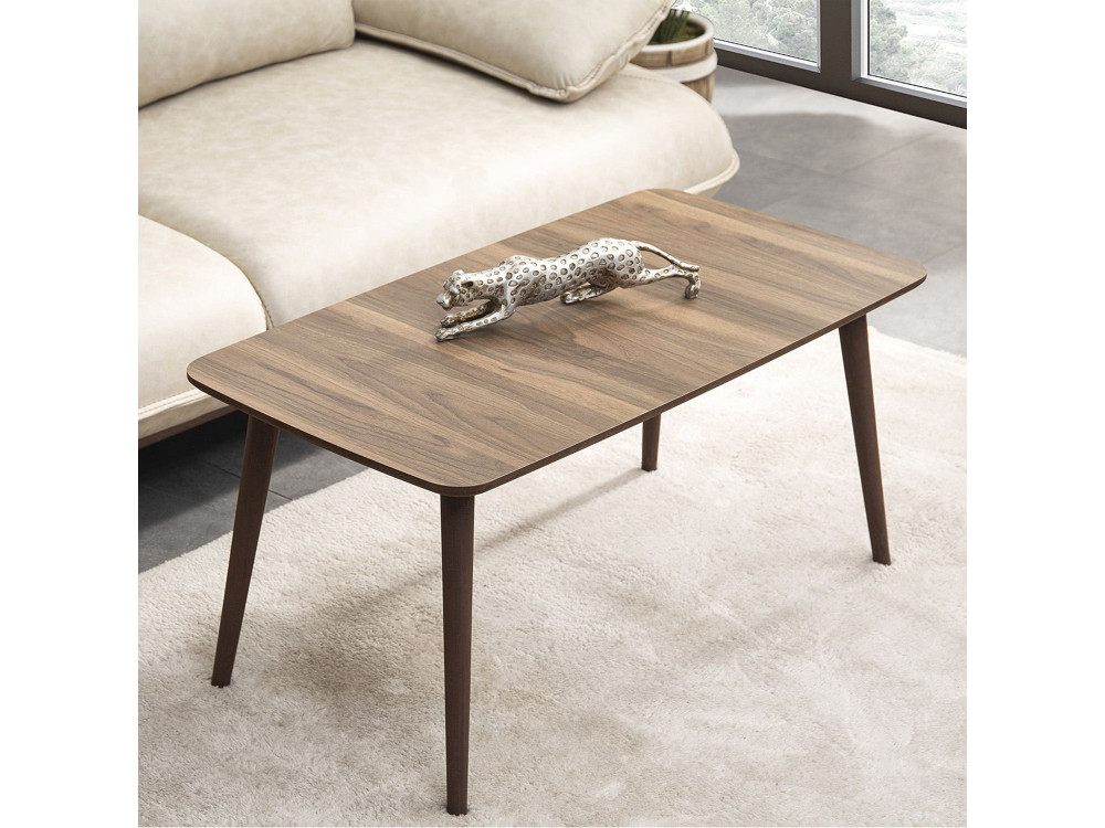 Holz Couchtisch "Luci" 100 x 53 x 45 cm - Nussbaum