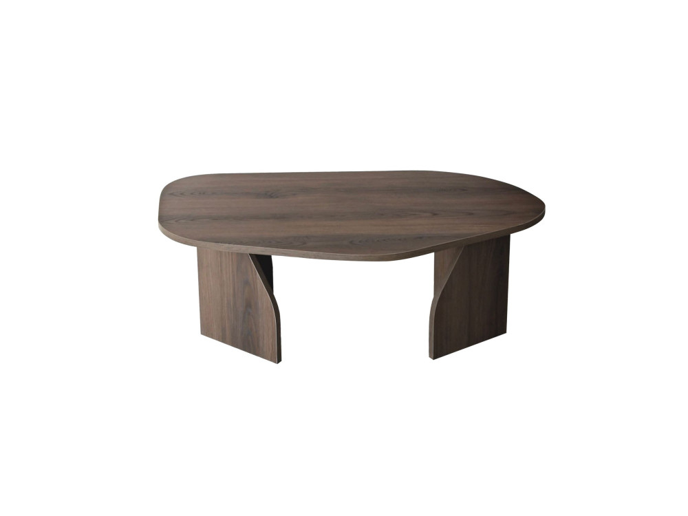 Holz Couchtisch "Rock" 100 x 60 x 35 cm - Nussbaum