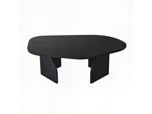 Couchtisch aus Holz "Rock" 100 x 60 x 35 cm - Schwarz