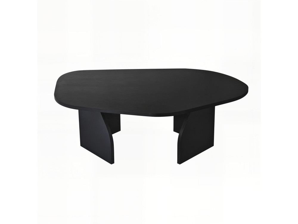 Couchtisch aus Holz "Rock" 100 x 60 x 35 cm - Schwarz
