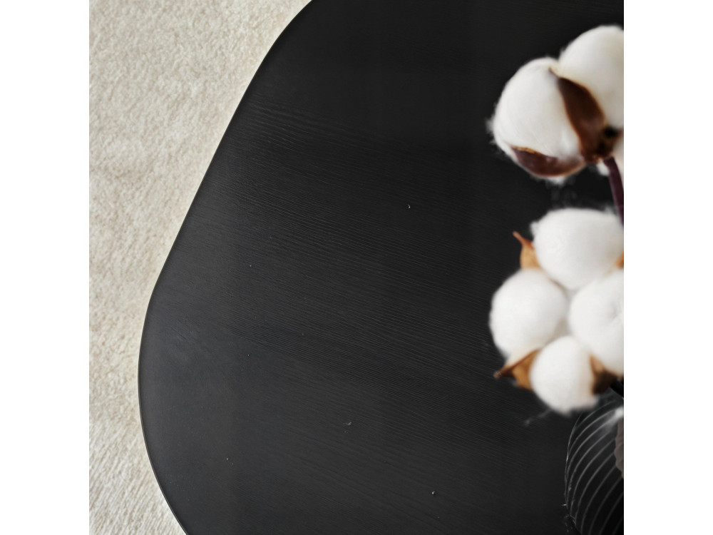 Couchtisch aus Holz "Rock" 100 x 60 x 35 cm - Schwarz