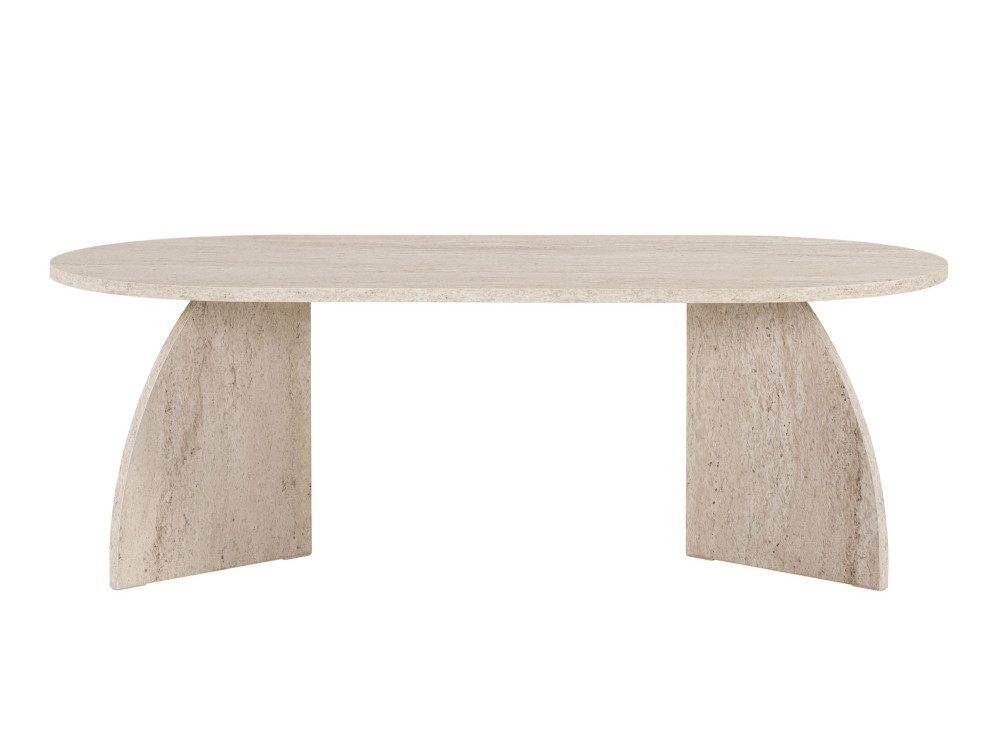 Couchtisch aus Holz "Melina" 120 x 60 x 40 cm - Travertin