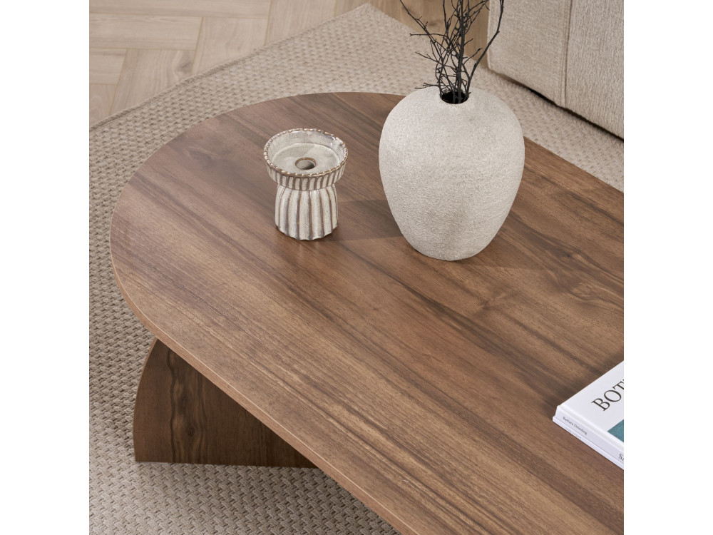 Holz Couchtisch "Melina" 120 x 60 x 40 cm - Nussbaum