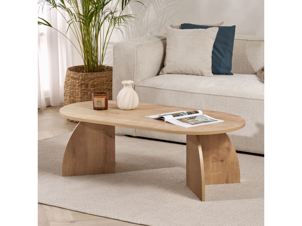 Couchtisch aus Holz "Melina" 120 x 60 x 40 cm - Saphir-Eiche
