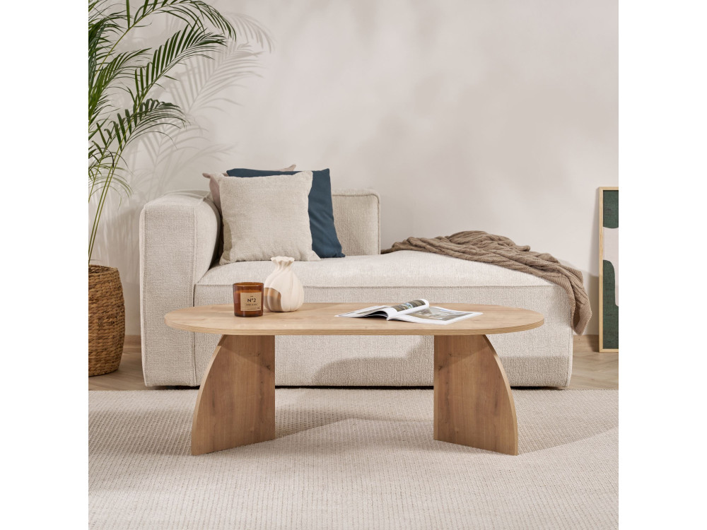 Couchtisch aus Holz "Melina" 120 x 60 x 40 cm - Saphir-Eiche