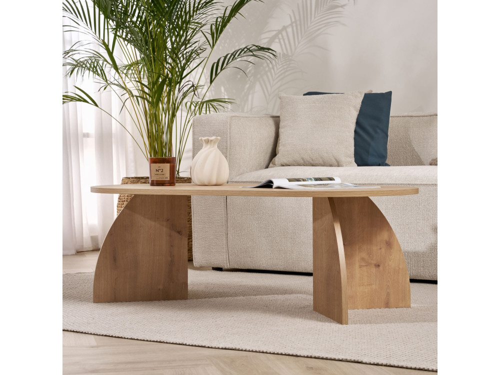 Couchtisch aus Holz "Melina" 120 x 60 x 40 cm - Saphir-Eiche