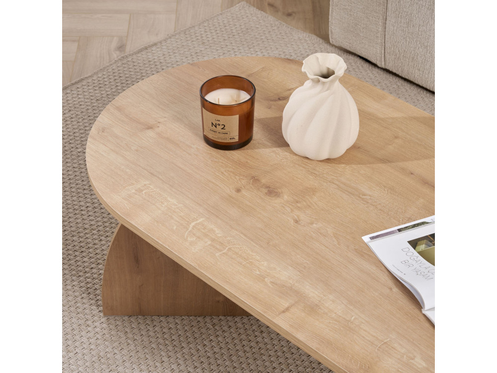 Couchtisch aus Holz "Melina" 120 x 60 x 40 cm - Saphir-Eiche