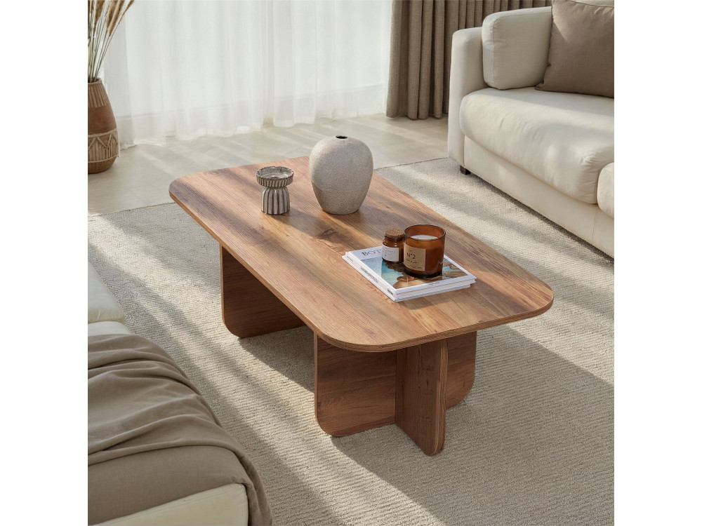 Couchtisch aus Holz "Akira" 120 x 60 x 41 cm - Atlantische Kiefer
