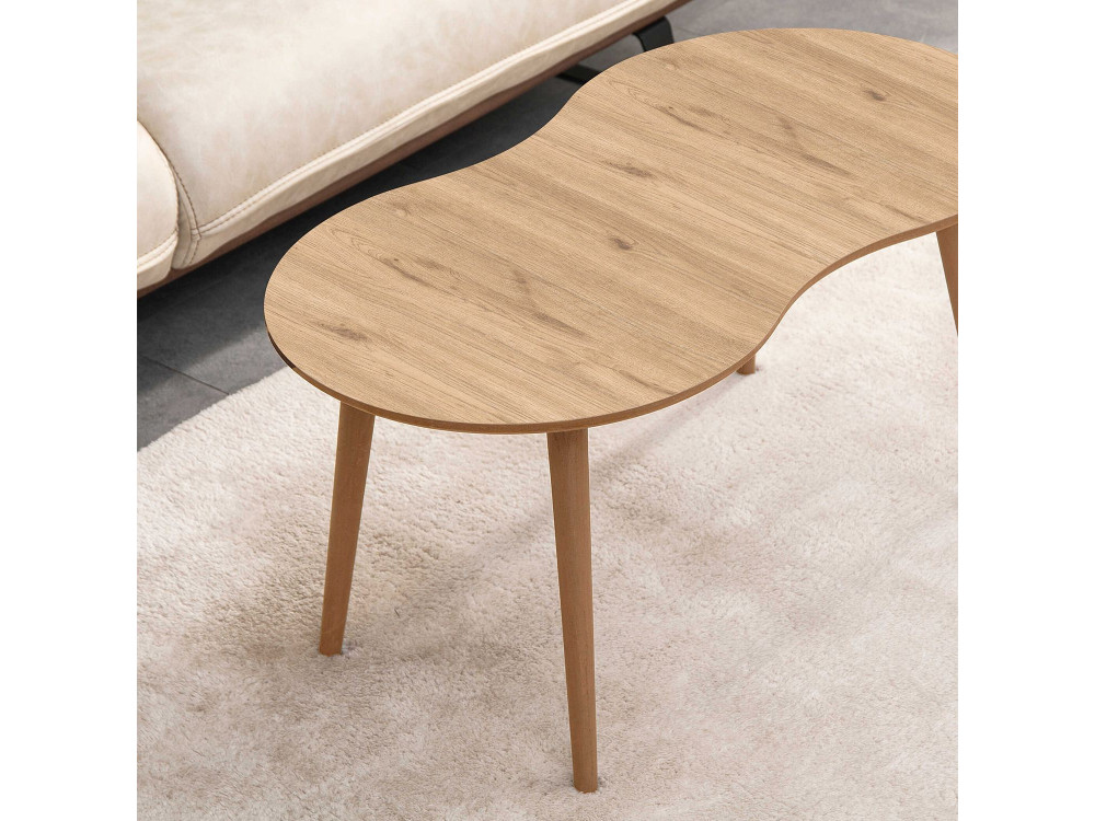 Holz Couchtisch "Moon" 99 x 54 x 45 cm - Eiche