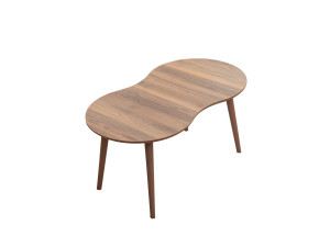 Holz Couchtisch "Moon" 99 x 54 x 45 cm - Nussbaum