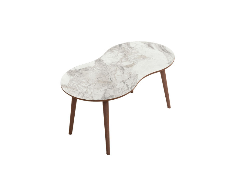 Couchtisch aus Holz "Moon" 99 x 54 x 45 cm - Weiß