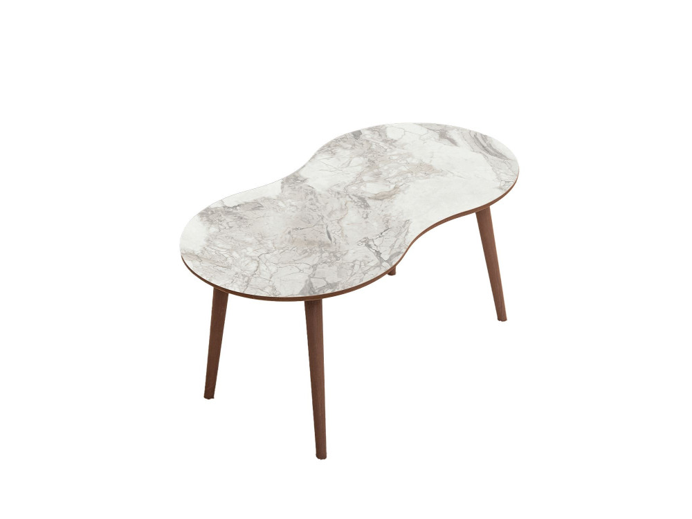 Couchtisch aus Holz "Moon" 99 x 54 x 45 cm - Weiß