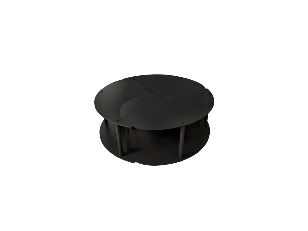 Couchtisch-Set aus Holz "Yin" 70 x 70 x 38 cm - Schwarz