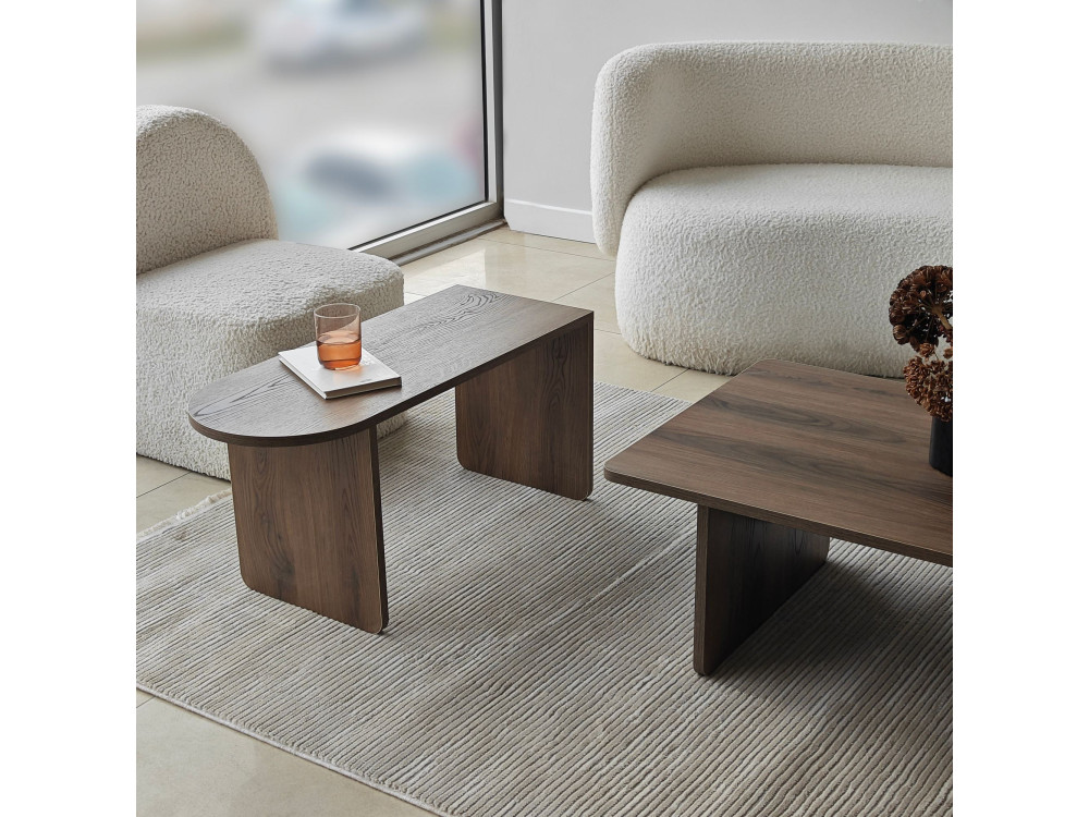 Couchtisch-Set aus Holz "Paris" 105 x 60 x 35 cm - Bronze