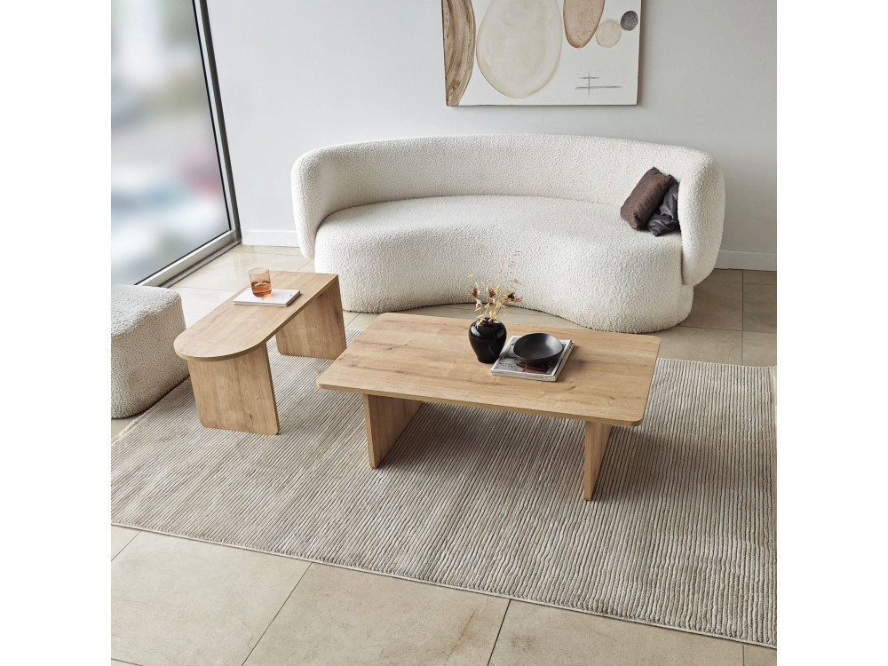 Couchtisch-Set aus Holz "Paris" 105 x 60 x 35 cm - Bronze