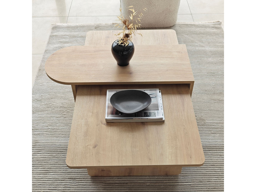 Couchtisch-Set aus Holz "Paris" 105 x 60 x 35 cm - Bronze