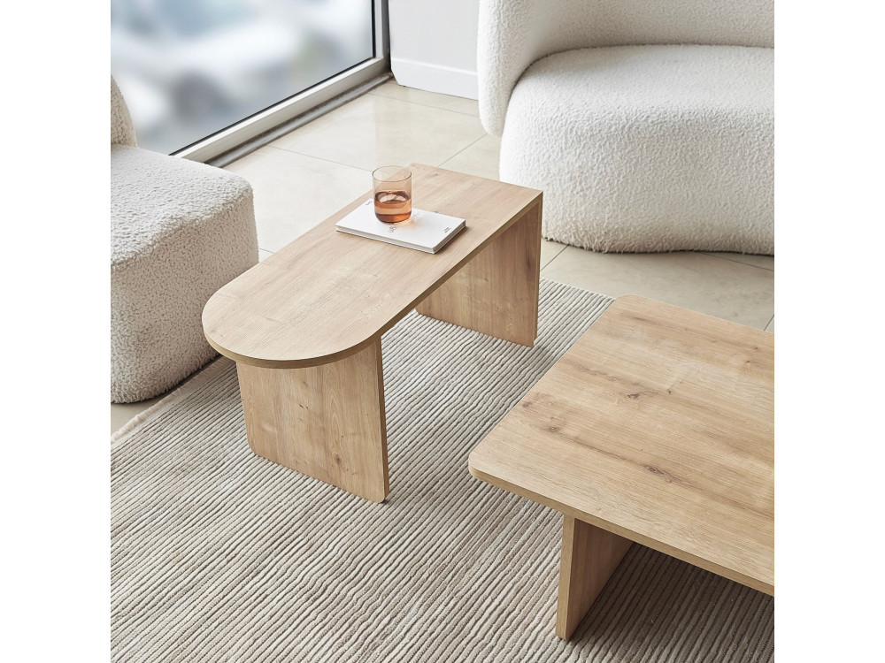 Couchtisch-Set aus Holz "Paris" 105 x 60 x 35 cm - Bronze