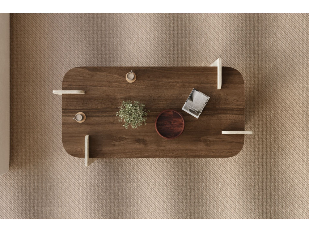 Couchtisch aus Holz "Leapiri" - 120 x 60 x 35 cm - Braun