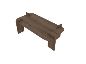 Couchtisch aus Holz "Lovge" 120 x 60 x 35 cm - Walnussholz